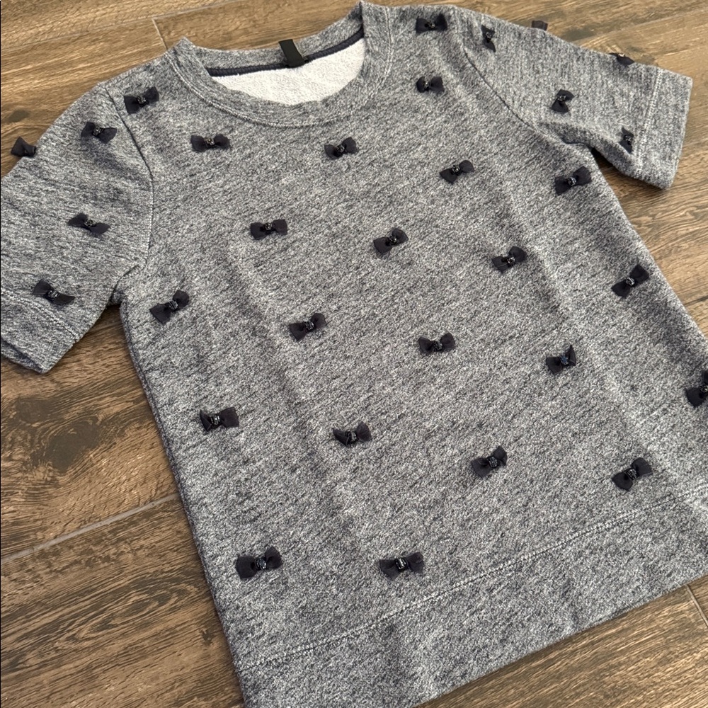 J. Crew Short-Sleeved Bow Sweater
